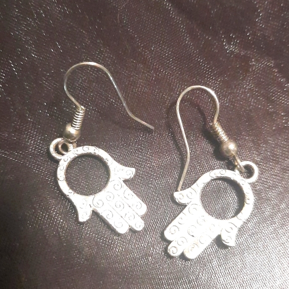 Tunisian Antique Hamza Earrings - Picture 2 of 4